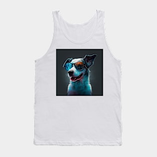 Puppy in Cool Sunglasses Tank Top